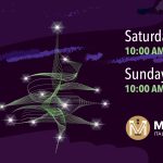 Banner with a dark purple background and an abstract christmas tree. Text: Mercatino di Natale 2022. Italian Christmas market. Saturday December 3 from 10 AM to 6 PM and Sunday December 4 from 10 AM to 5 PM.